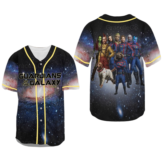 Marvel Jersey Marvel Guardian Of The Galaxy Volumn 3 Characters Graphic Jersey Shirt Marvel Guardian Of The Galaxy Baseball Jersey For Men