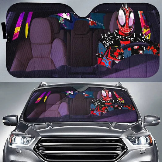 Spiderman Car Sun Shade Spiderman Rock In The Car Winshield Sun Shade Black Red