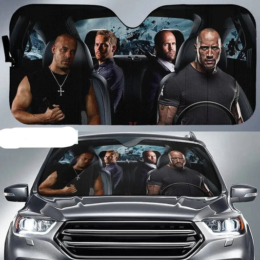 Fast And Furious Car Sun Shade Fast And Furious All Main Characters Winshield Sun Shade Black