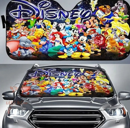 DN Car Sun Shade All DN Characters Gathering Winshield Sun Shade Colorful