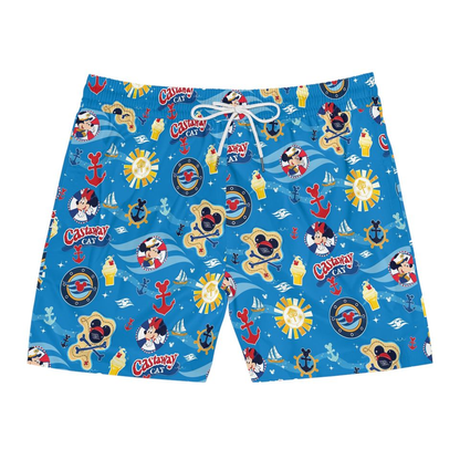 DN Shorts DN Castaway Cay MM Pattern Beach Shorts Blue