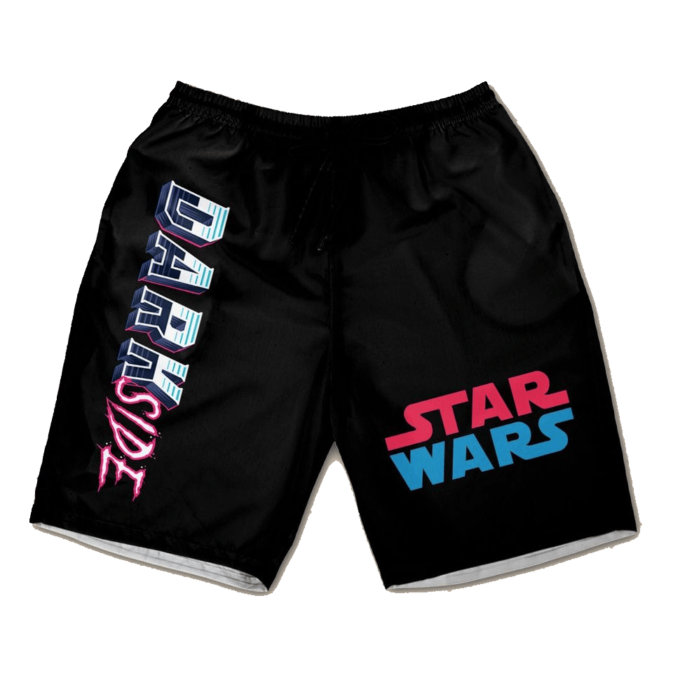 SW Shorts SW Dark Side Pattern Beach Shorts Black