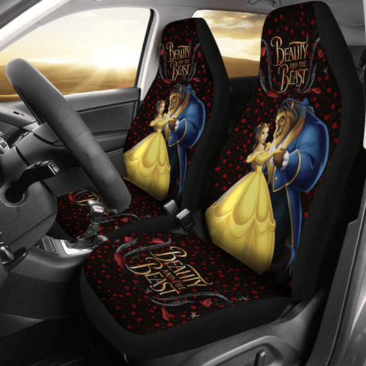 DN Car Seat Covers DN Princess Beauty And The Beast Graphic Seat Covers Colorful