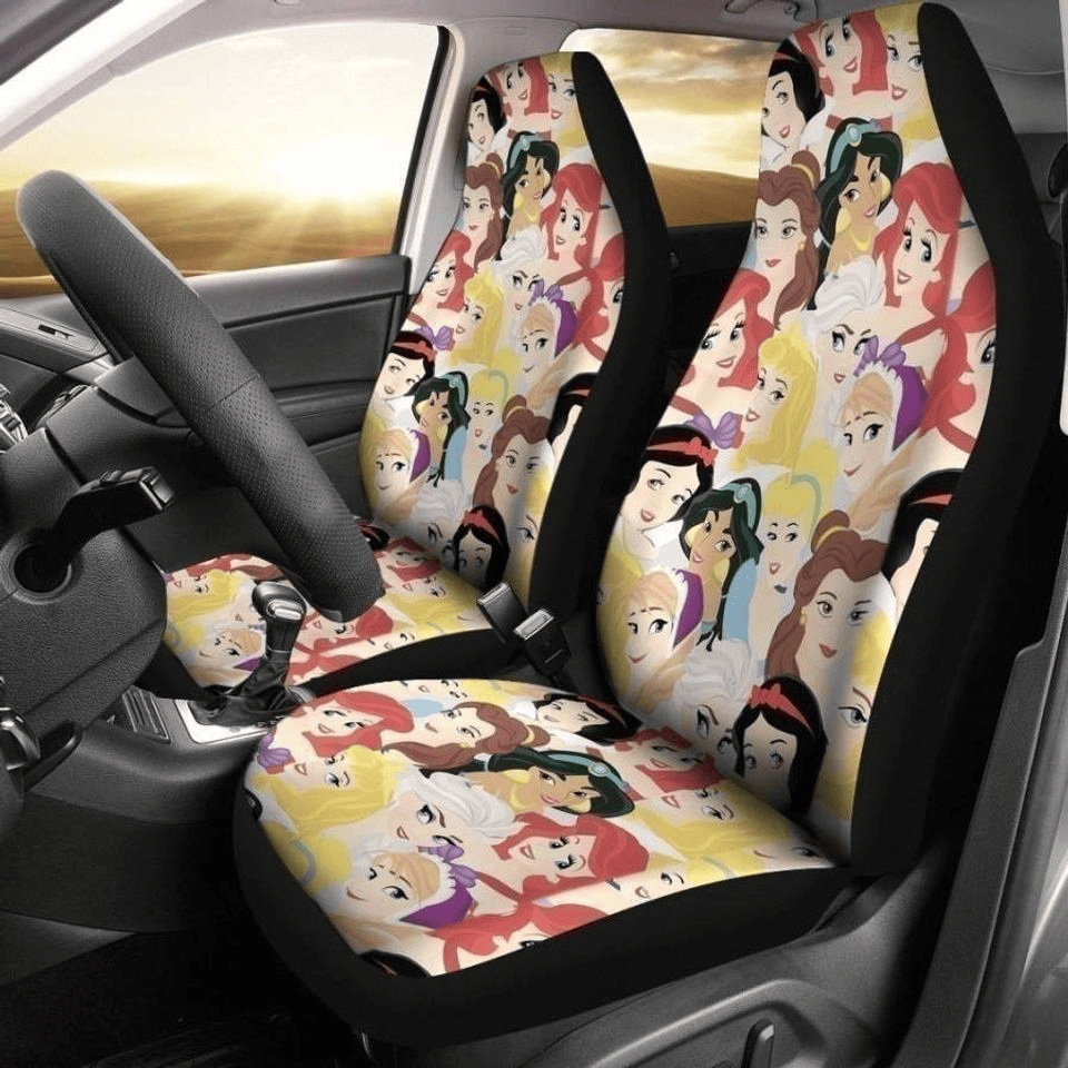 DN Car Seat Covers DN Princesses Pattern Seat Covers Colorful