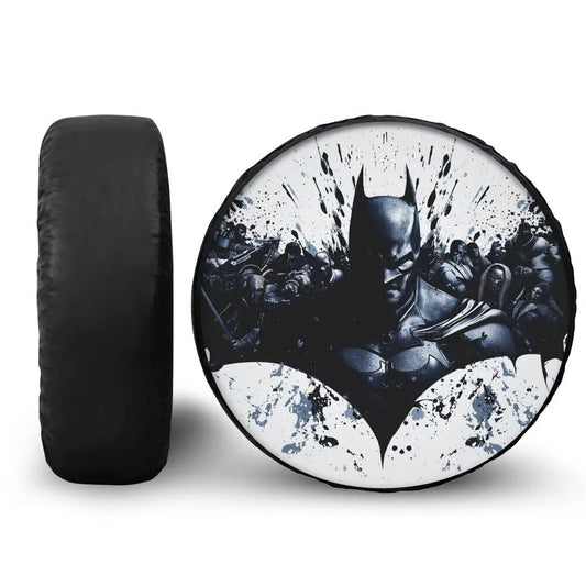 Batman Spare Tire Cover DC Batman With Villains Art Graphic Tire Covers Black White