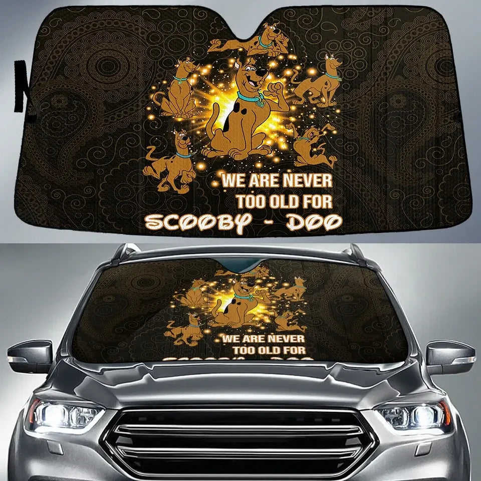 Scooby Doo Car Sun Shade We Are Never Too Old For Scooby Doo Winshield Sun Shade Black Brown