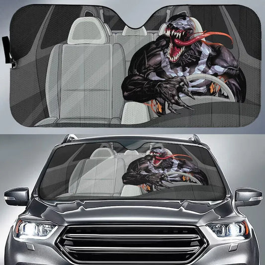 Venom Car Sun Shade Venom Driving In The Car Winshield Sun Shade Black White