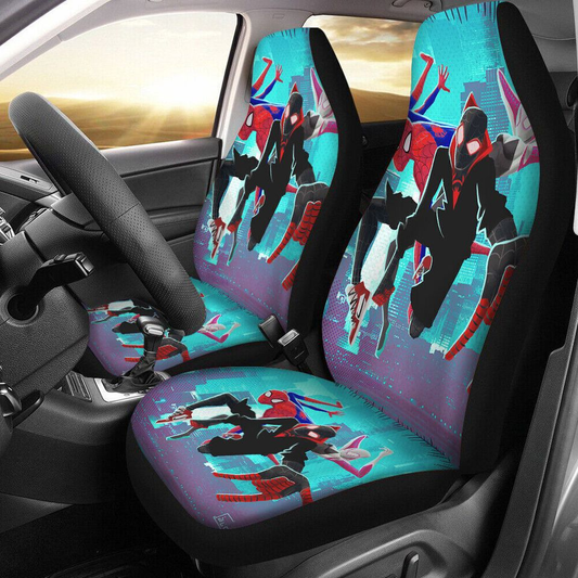 Spiderman Car Seat Covers Mile Morales Spiderman Into The Spiderverse Seat Covers Blue