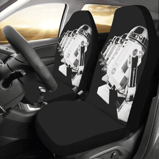 SW Car Seat Covers SW R2-D2 Artoo-Deetoo Droids Seat Covers Black White