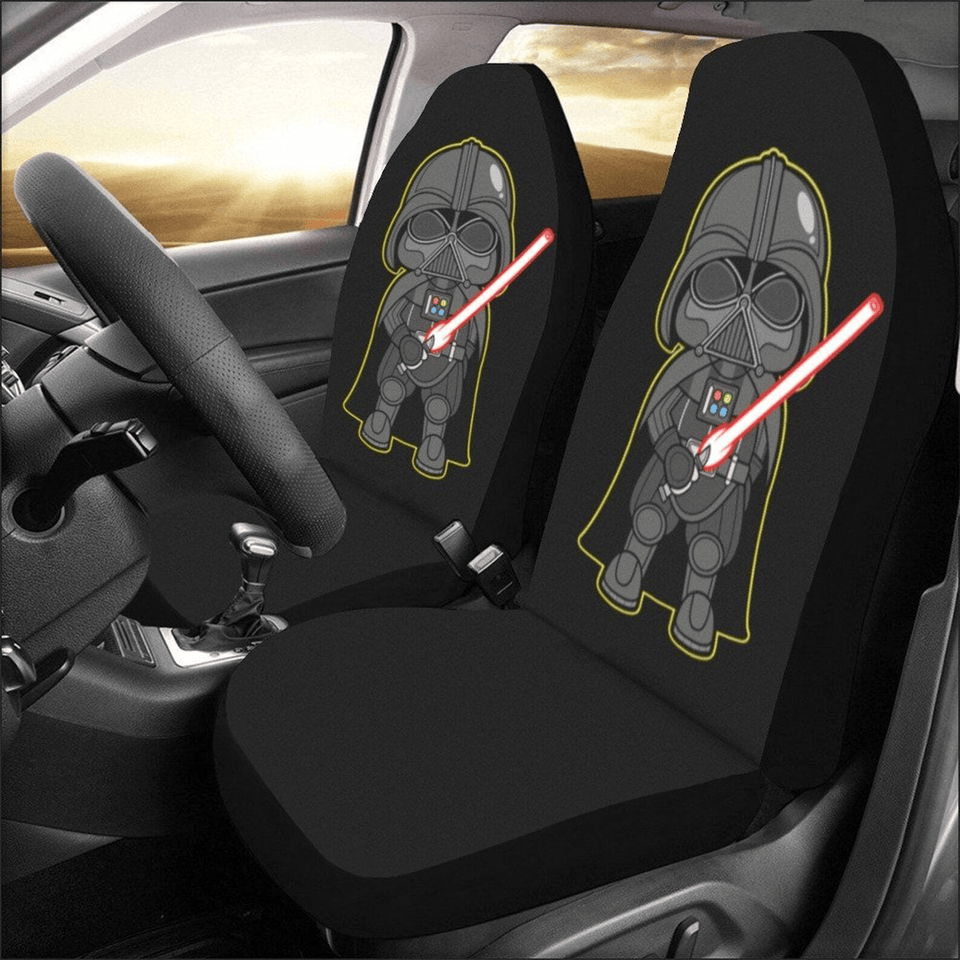 SW Car Seat Covers SW Darth Vader Chibi Style Seat Covers Black