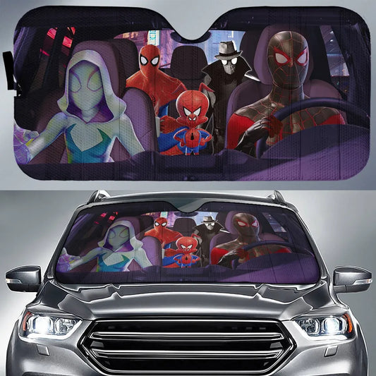 Spiderman Car Sun Shade Spiderman Other Versions Graphic Winshield Sun Shade Colorful