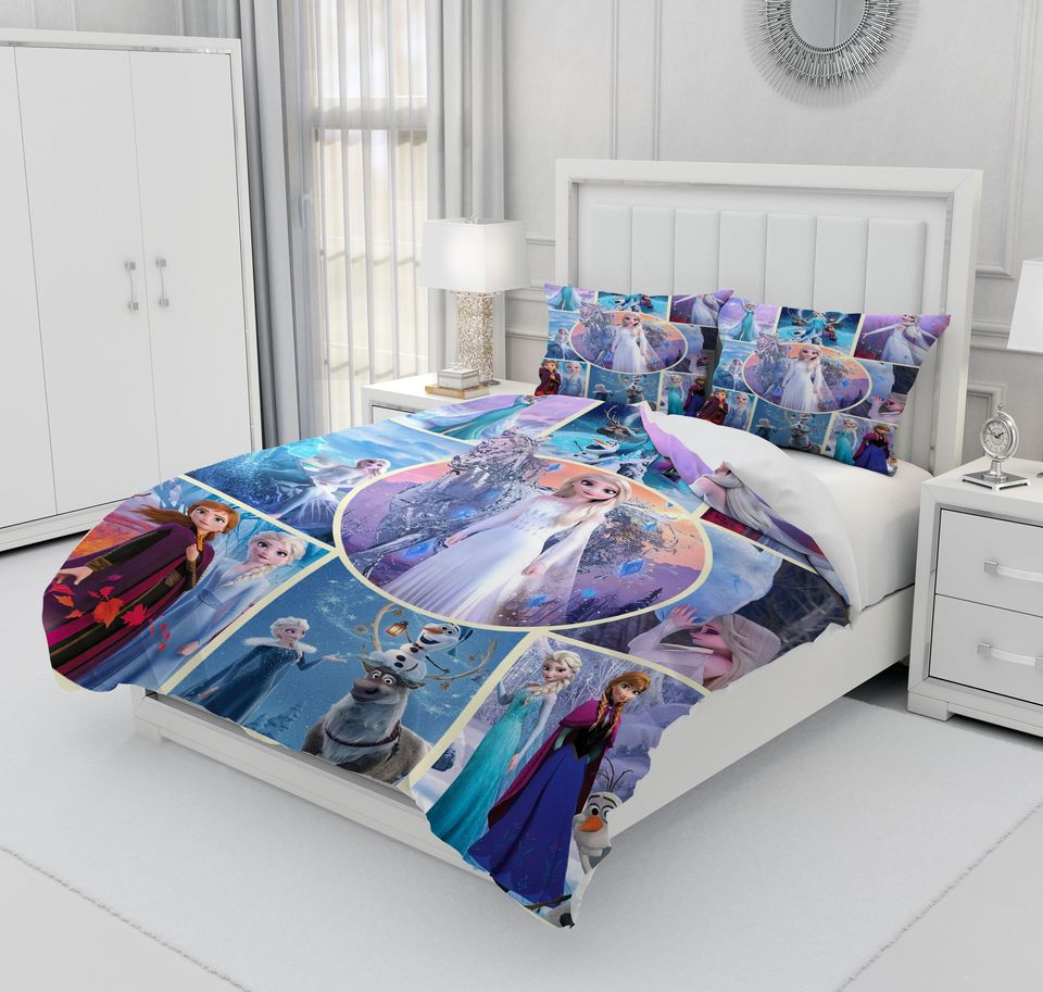 Frozen Bedding Set DN Frozen Two Characters And Scenes Duvet Covers Colorful Unique Gift