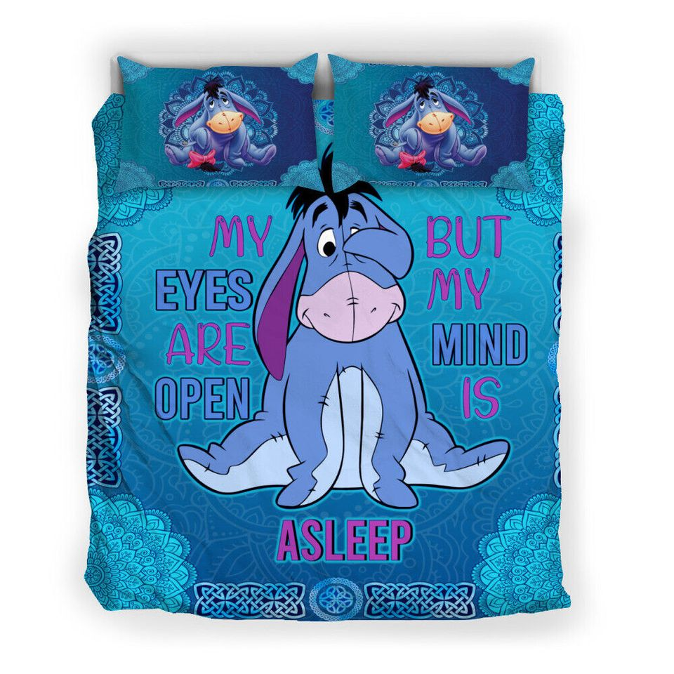 WTP Bedding Set DN My Eyes Are Open My Mind Is Asleep Duvet Covers Blue Unique Gift