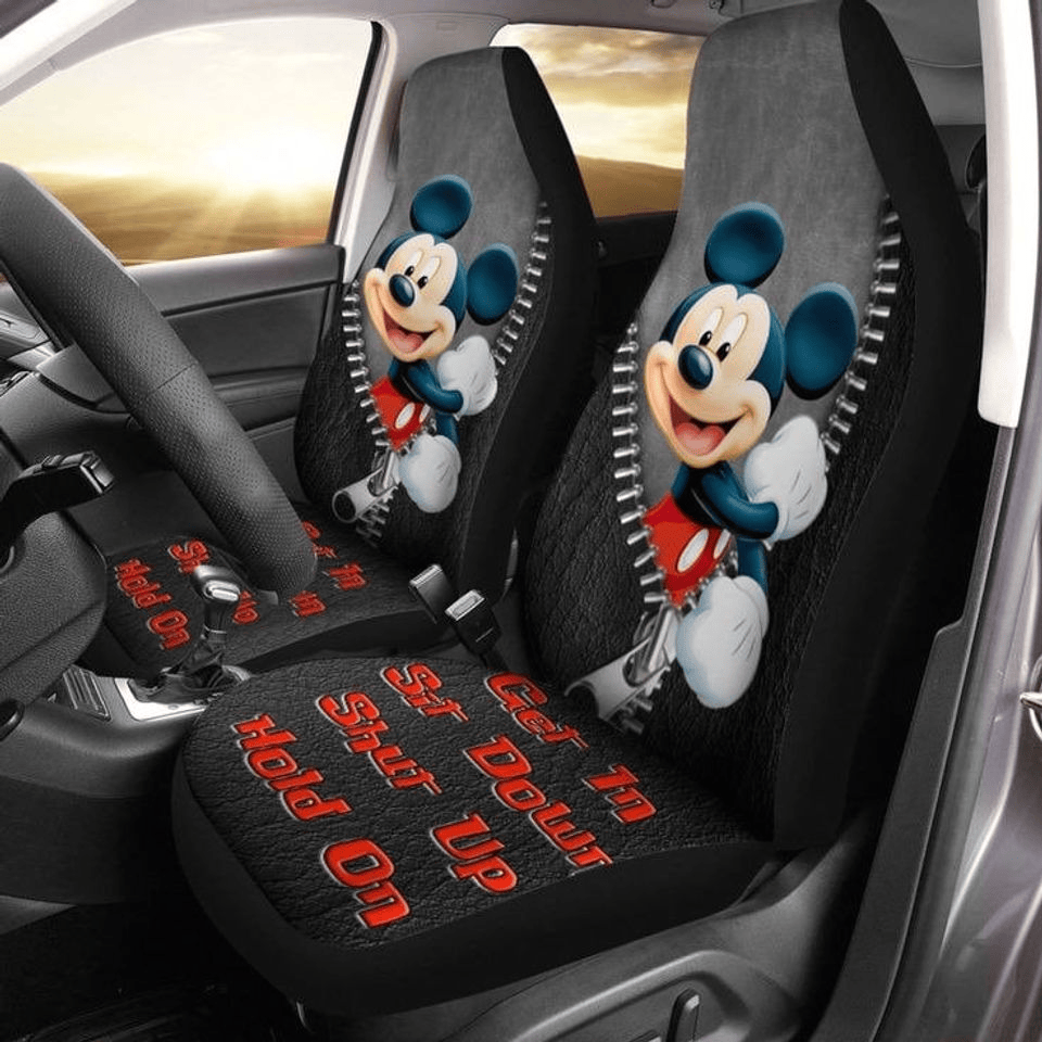 MM Car Seat Covers MM Get In Sit Down Shut Up Seat Covers Black