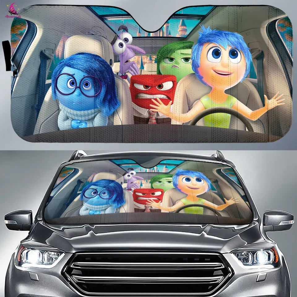 Inside Out Car Sun Shade Inside Out Joy Driving Winshield Sun Shade Colorful