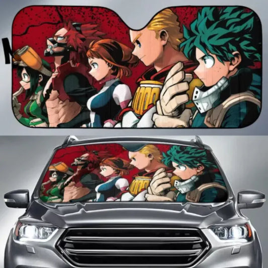 My Hero Academia Car Sun Shade My Hero Academia Heroes Winshield Sun Shade Colorful