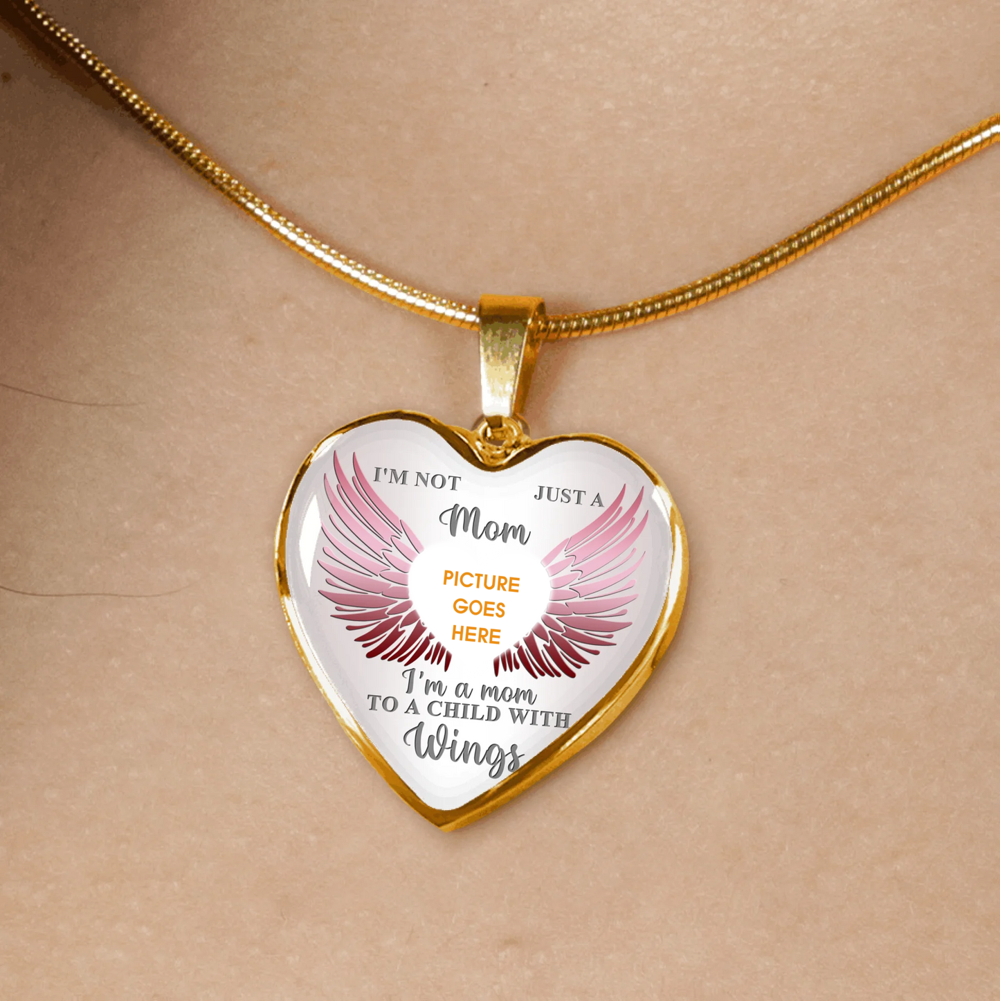 Personalized Memorial Heart Necklace I'm Not Just A Mom For Child Custom Memorial Gift M37