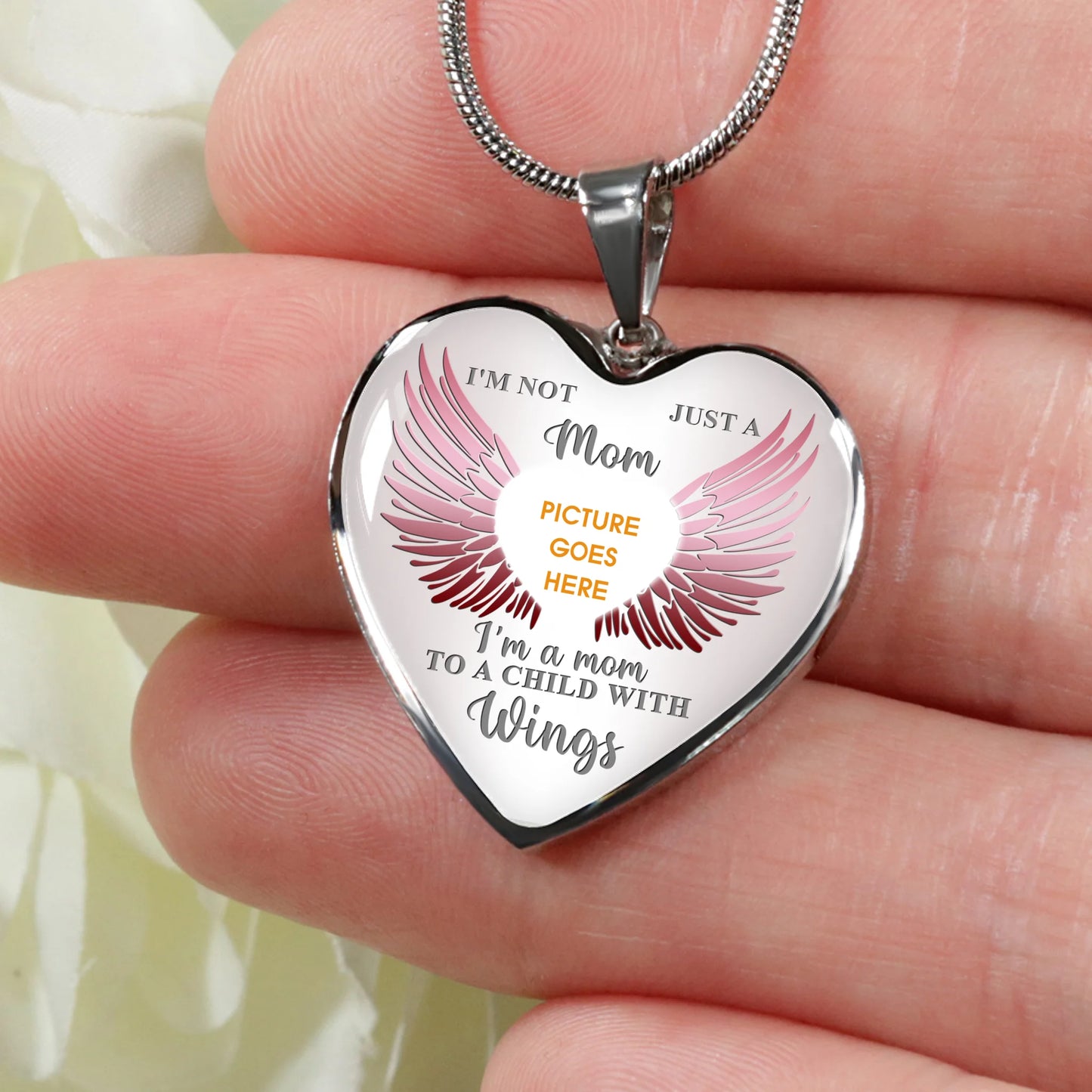 Personalized Memorial Heart Necklace I'm Not Just A Mom For Child Custom Memorial Gift M37