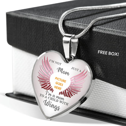 Personalized Memorial Heart Necklace I'm Not Just A Mom For Child Custom Memorial Gift M37