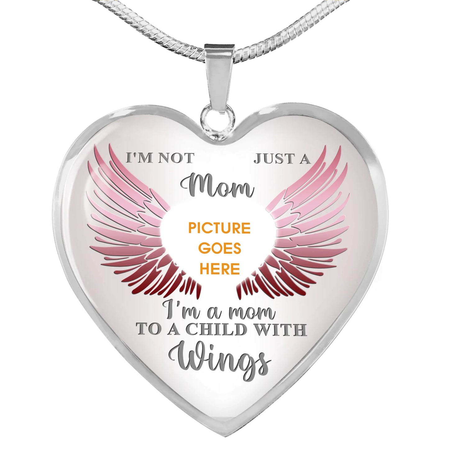 Personalized Memorial Heart Necklace I'm Not Just A Mom For Child Custom Memorial Gift M37