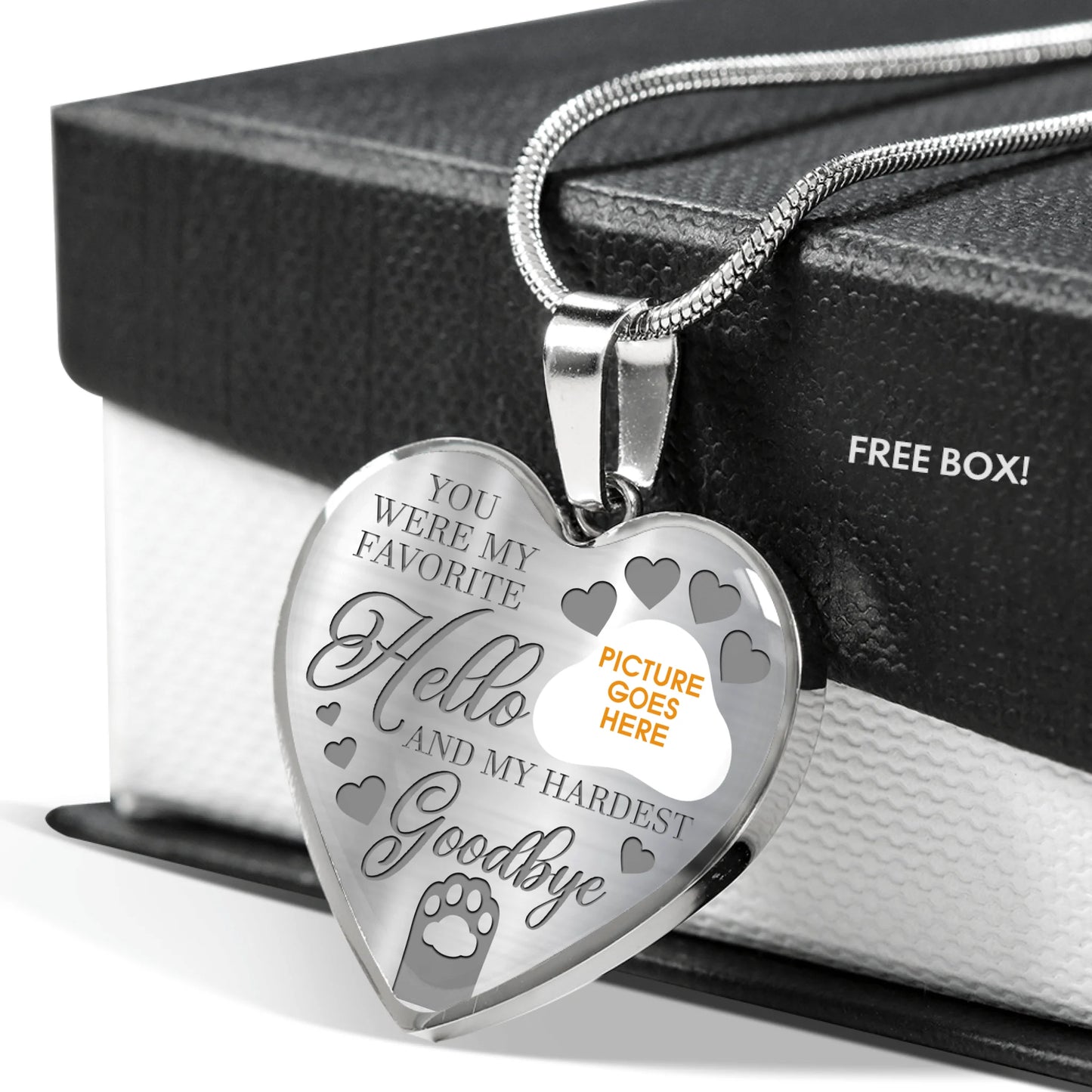 Personalized Pet Memorial Heart Necklace You Were My Favorite Hello For Pet Custom Memorial Gift M88