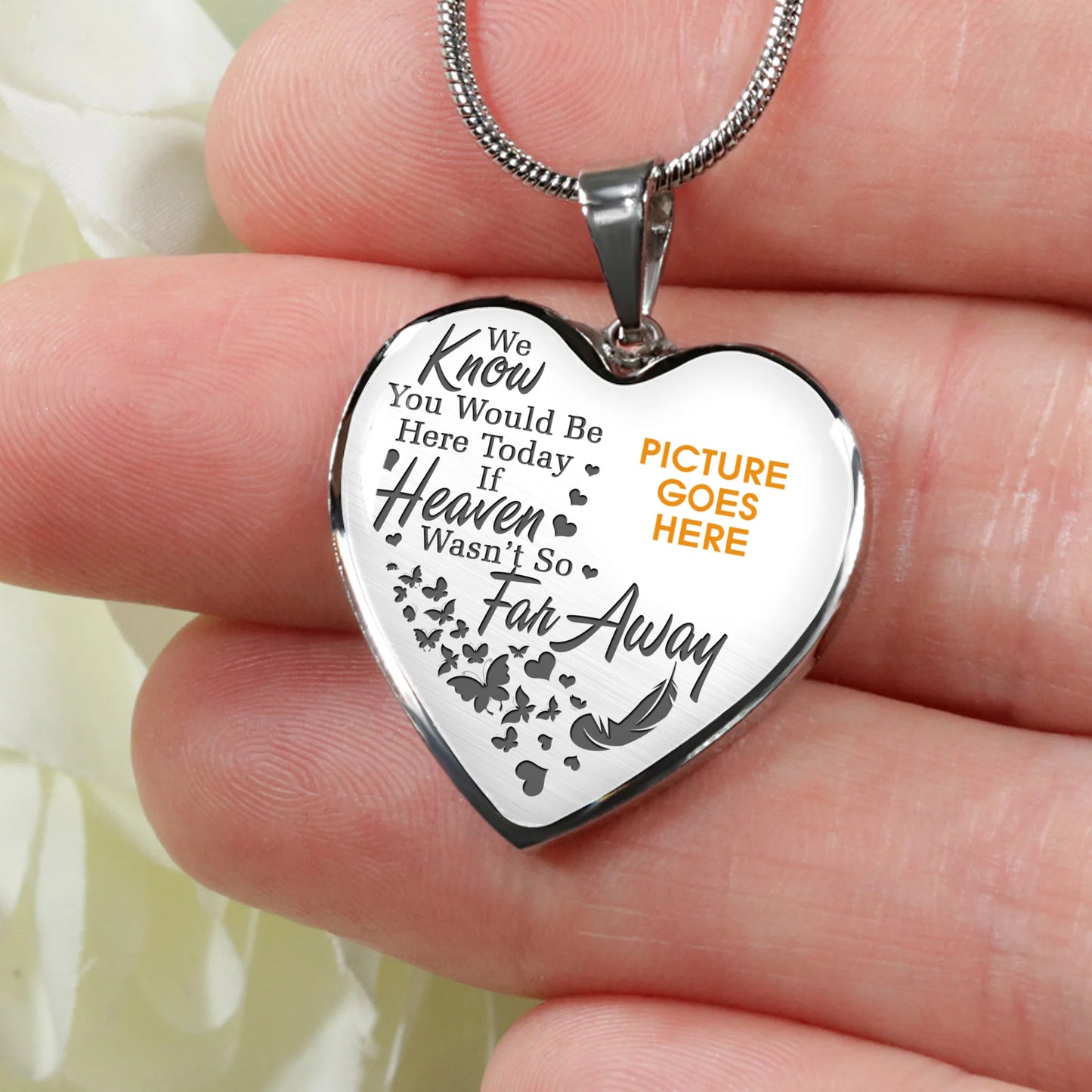 Personalized Memorial Heart Necklace We Know You Would Be Here Today For Mom Dad Grandma Daughter Son Custom Memorial Gift M114