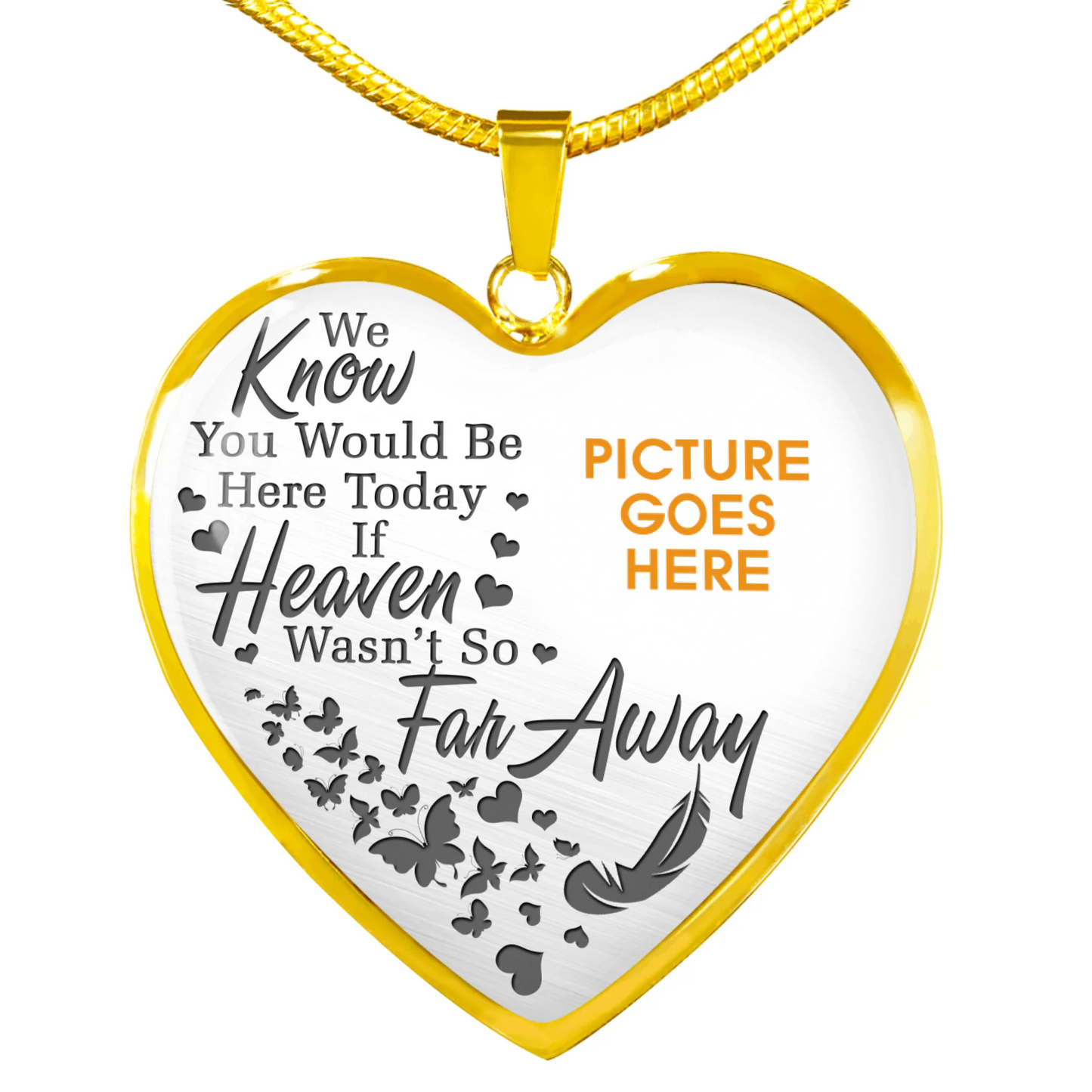 Personalized Memorial Heart Necklace We Know You Would Be Here Today For Mom Dad Grandma Daughter Son Custom Memorial Gift M114