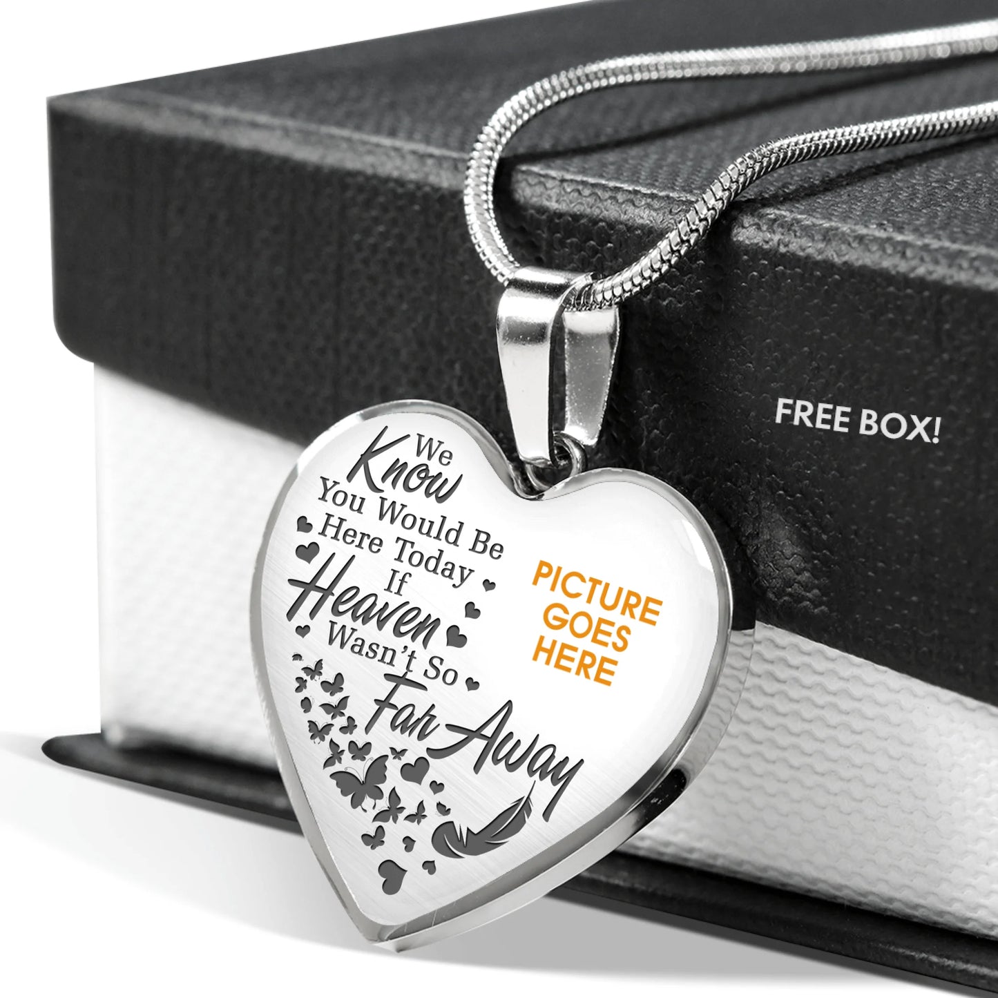 Personalized Memorial Heart Necklace We Know You Would Be Here Today For Mom Dad Grandma Daughter Son Custom Memorial Gift M114