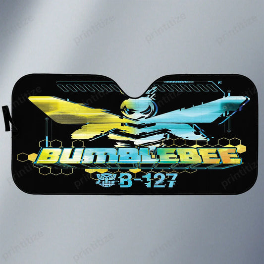 Transformer Car Sun Shade Transformers Bumblebee B 127 Winshield Sun Shade Black Blue