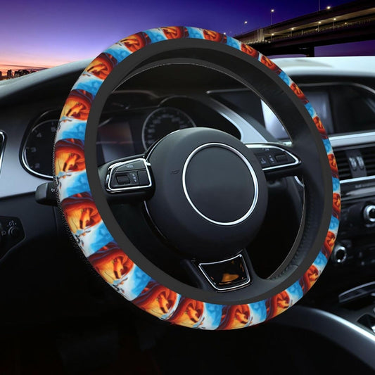 LK Steering Wheel Cover The LK Movie Poster Pattern Driving Wheel Cover Colorful