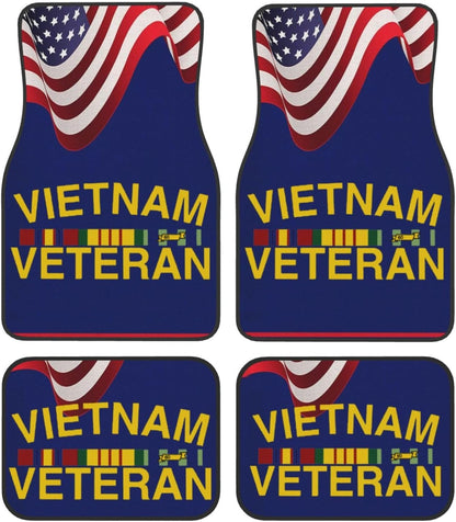 Veteran Car Mats Vietnam Veteran American Flag Car Floor Mats Colorful