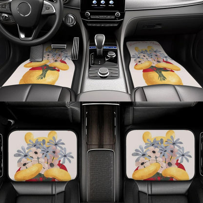 WTP Car Mats WTP Holding Flower Graphic Car Floor Mats Colorful