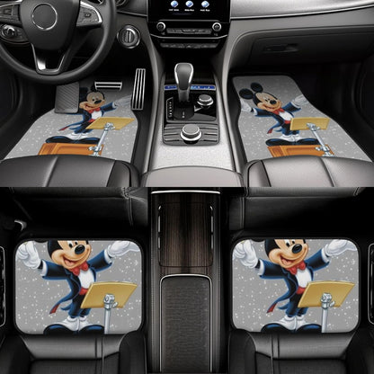 MM Car Mats DN MM The Conductor Graphic Car Floor Mats Gray