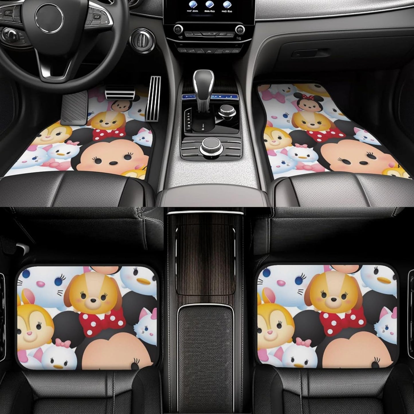 DN Car Mats Chibi Cute Plushie DN Characters Car Floor Mats Colorful