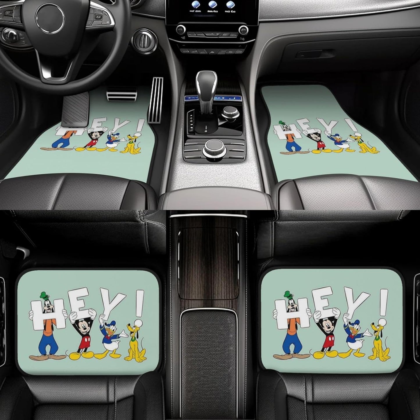 DN Car Mats MM Goofy Donald Pluto Hey Car Floor Mats Colorful