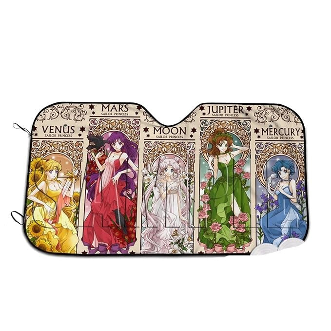 Sailor Moon Car Sun Shade Sailor Moon In Elegant Gown Winshield Sun Shade Colorful