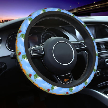 LK Steering Wheel Cover The Lion Cub Playing Pattern Driving Wheel Cover Colorful