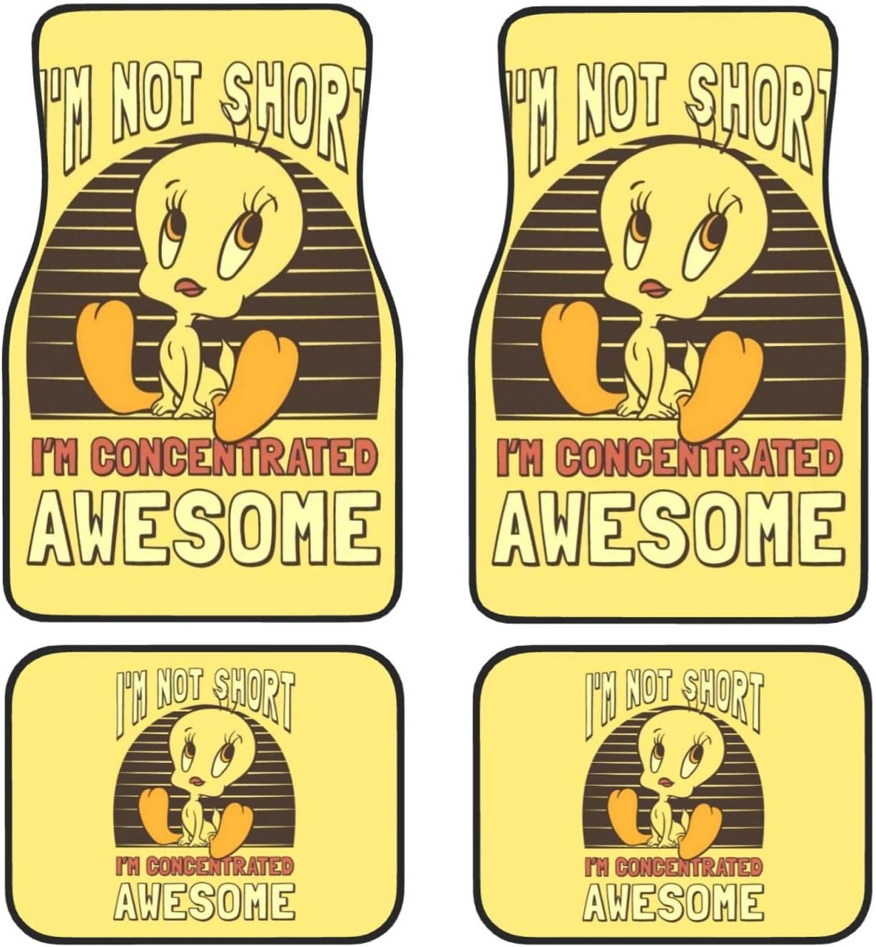Looney Tunes Car Floor Mats I'm Not Short I'm Concentrated Awesome Car Mats