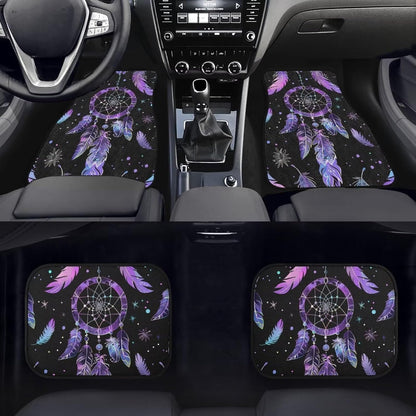 Native American Car Mats Ethnic Native American Dreamcatcher Pattern Car Floor Mats Black Purple