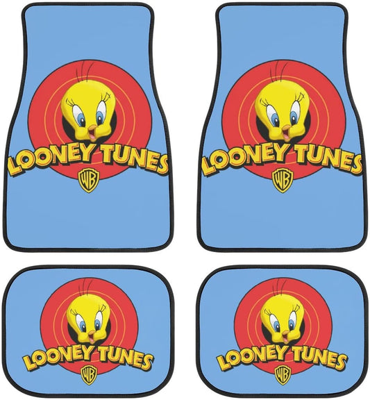 Looney Tunes Car Floor Mats Looney Tunes Cute Tweety Face Banner Car Mats
