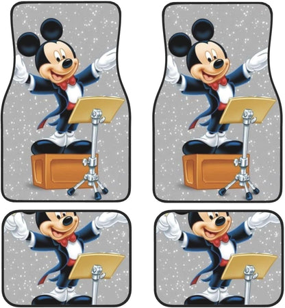 MM Car Mats DN MM The Conductor Graphic Car Floor Mats Gray