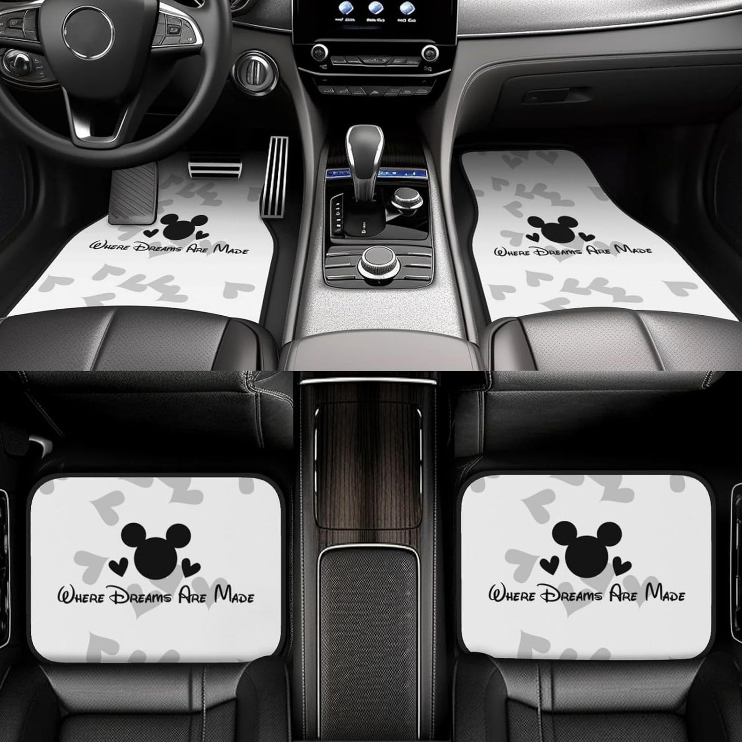 MM Car Mats DN MM Head Where Dream Are Made Car Floor Mats White