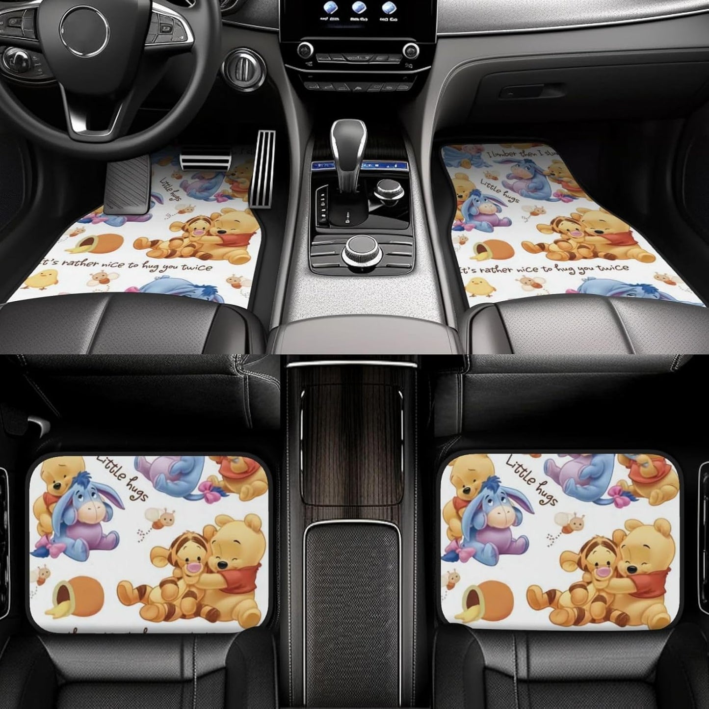 WTP Car Mats Pooh And Friends Little Hugs Car Floor Mats Colorful