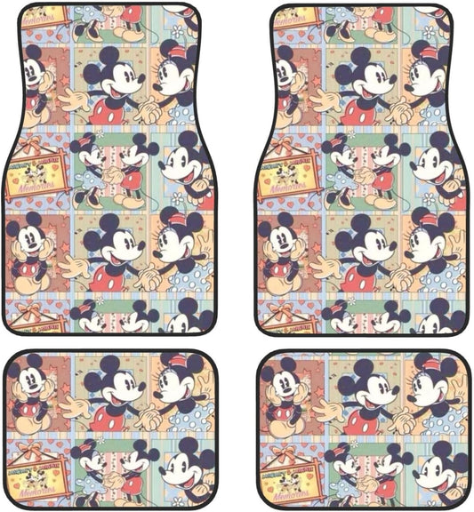 DN Car Mats MM And Minnie Playful Time Car Floor Mats Colorful