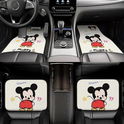 MM Car Mats DN Cute Chibi MM Butt Pattern Car Floor Mats White