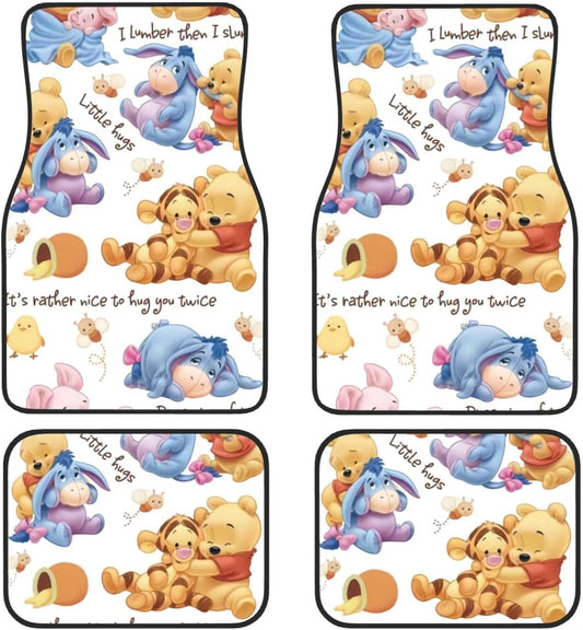 WTP Car Mats Pooh And Friends Little Hugs Car Floor Mats Colorful