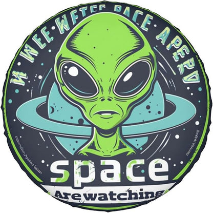 Alien Spare Tire Cover Alien Space Are Watching Tire Covers Black Green