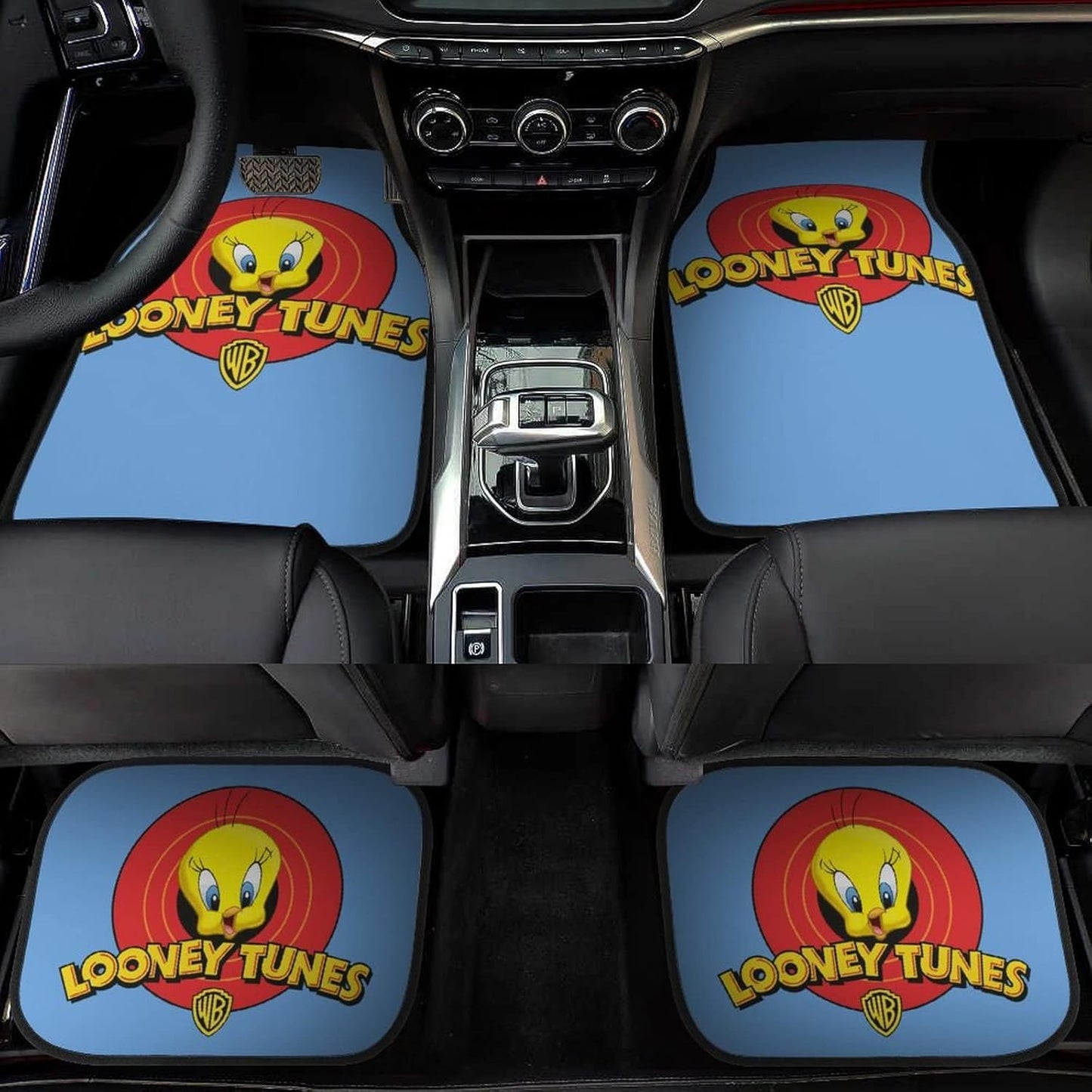Looney Tunes Car Floor Mats Looney Tunes Cute Tweety Face Banner Car Mats