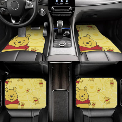 WTP Car Mats WTP Cute Poses Graphic Pattern Car Floor Mats Yellow