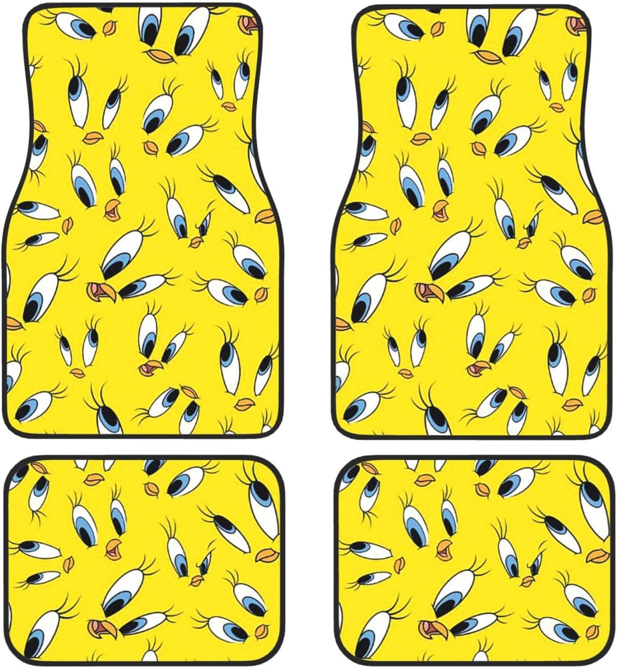Looney Tunes Car Floor Mats Looney Tunes Cute Tweety Emotions Pattern Car Mats